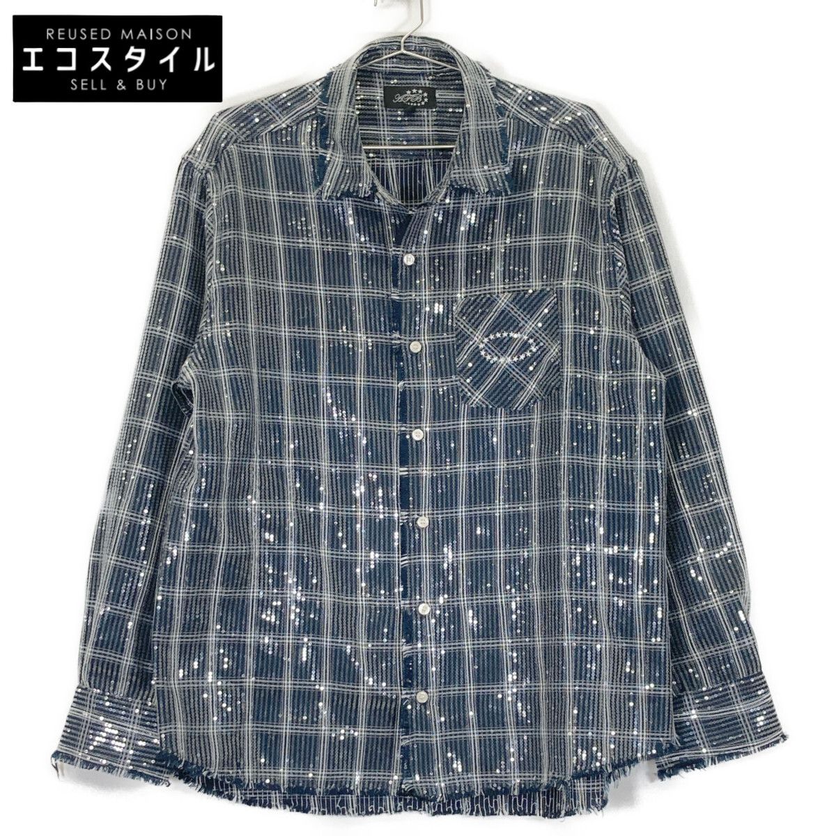 afbスパンコールシャツmサイズ AFB シャツ AFB/エーエフビー/SPANGLE SHIRTS メンズ レディース