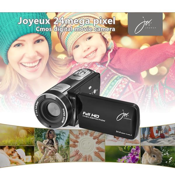 コスパ最強 JOYEUX デジタルムービーカメラ ハンディカメラ 2400万画素 静止画対応 JOY-F6 WH BK SV ホワイト ブラック  シルバー 800万画素 CMOS フルHD 小型 撮影 動画 ユーチューバー 旅行 写真 記念 家族 成長記録 - メルカリ