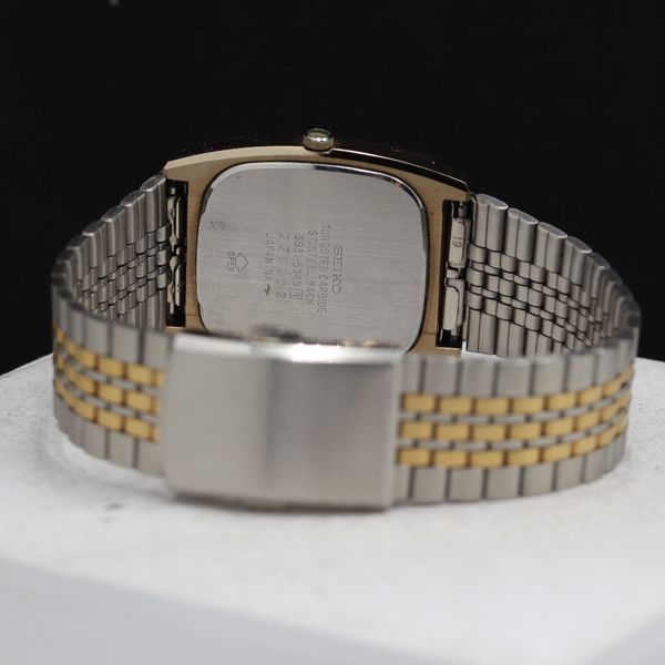 稼働 セイコー ドルチェ 5931-5343 QZ シルバー文字盤 レディース