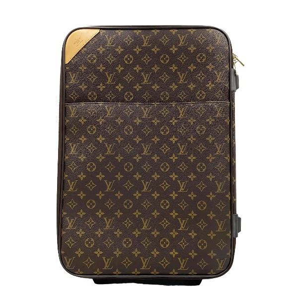 ルイヴィトン M23294 モノグラム キャスター付き旅行かばん ペガス55 キャリーバッグ LOUIS VUITTON ブラウン - メルカリ