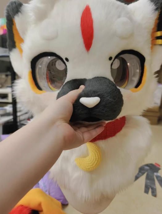 着ぐるみヘッド 虎 NO.353 白 全頭ヘッド ケモノ ファースーツ ぬいぐるみ コスプレ コスチューム kigurumi 一点物