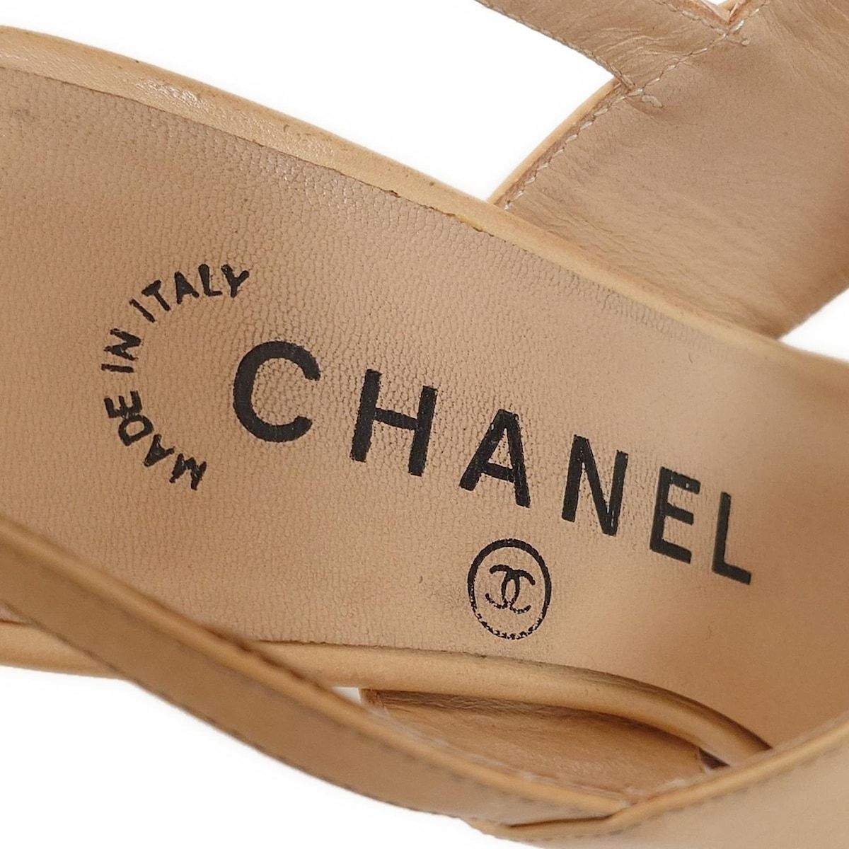 CHANEL(シャネル) サンダル 35 C レディース - ベージュ×黒