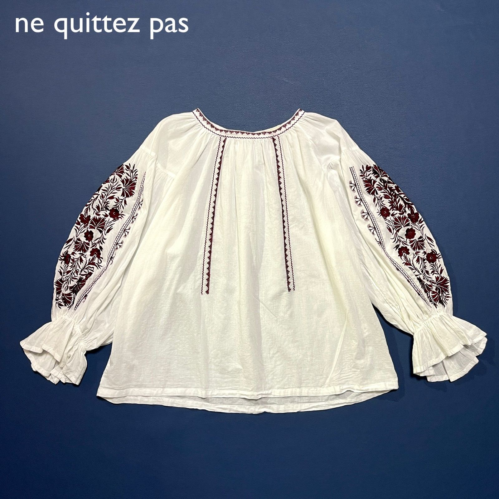 ヌキテパ　新品未使用タグ付き　ブラウス Ramie Smocking Blouse | Pasand by ne Quittez pas | パサン