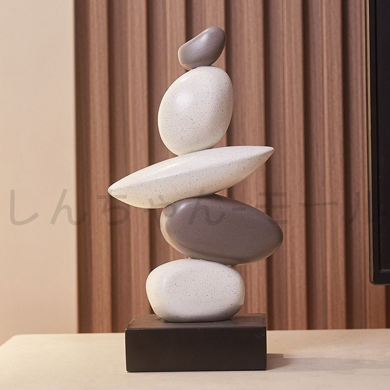 最安値，限定セール 新しい未使用 石積みオブジェ インテリア 置物 石 アート ロックバランシング バランスストーン 装飾 おしゃれ 和モダン 積み石 オブジェ 置物