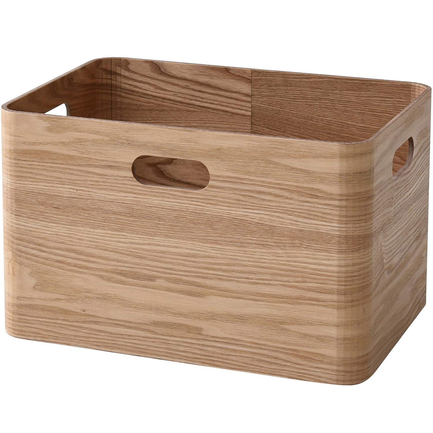 在庫処分】収納ボックス ナチュラル レギュラー 完成品 山善 天然木