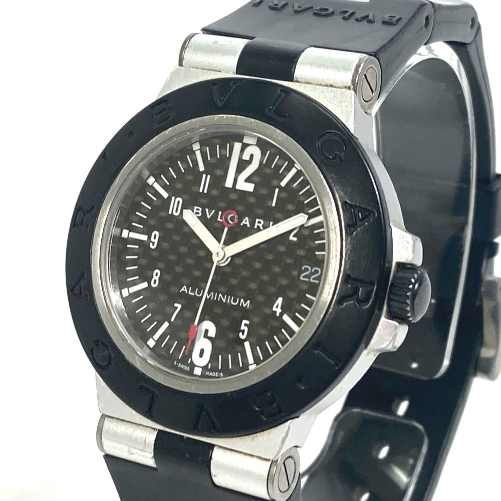ブルガリ AL38TA アルミニウム デイト 自動巻き 腕時計 アルミニウム