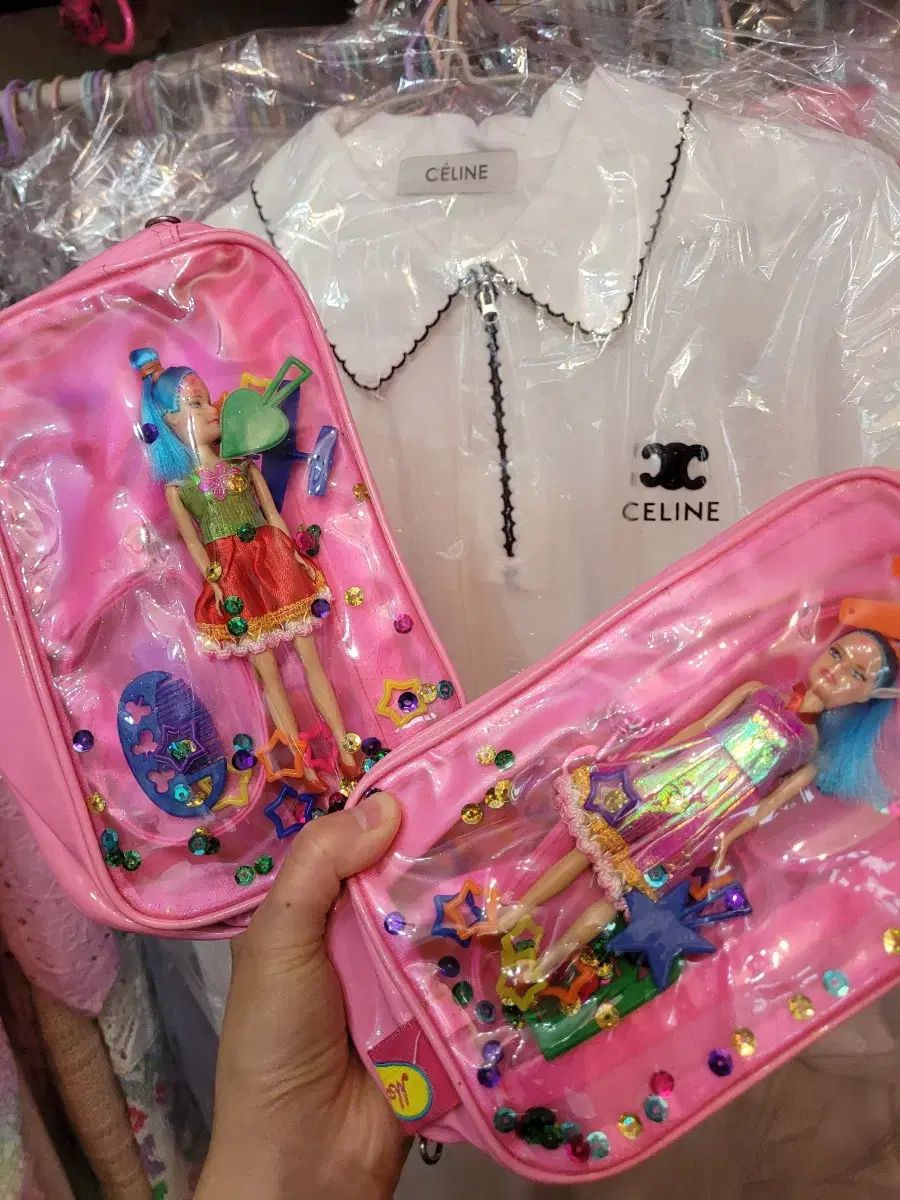 輸入透明ドールポーチ 2 ドッグドリーム