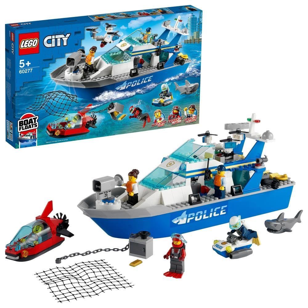 ポリスパトロールボート 60277 シティ おもちゃ ブロック プレゼント 警察 けいさつ レゴLEGO ボート 男の子 女の子 5歳以上