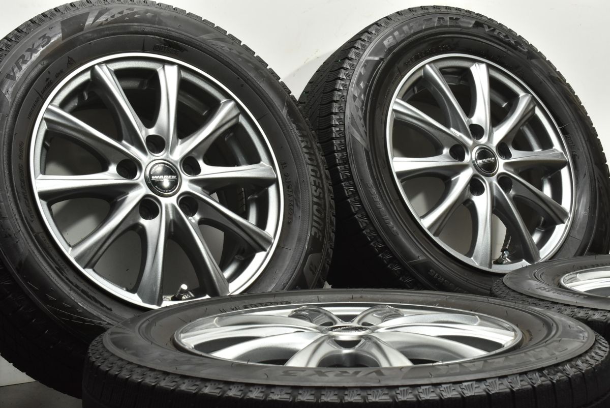 大 WAREN 15in 6J 52 PCD114.3 ブリヂストン ブリザック VRX3 195|65R15 ノア ヴォクシー ステップワゴン アクセラ