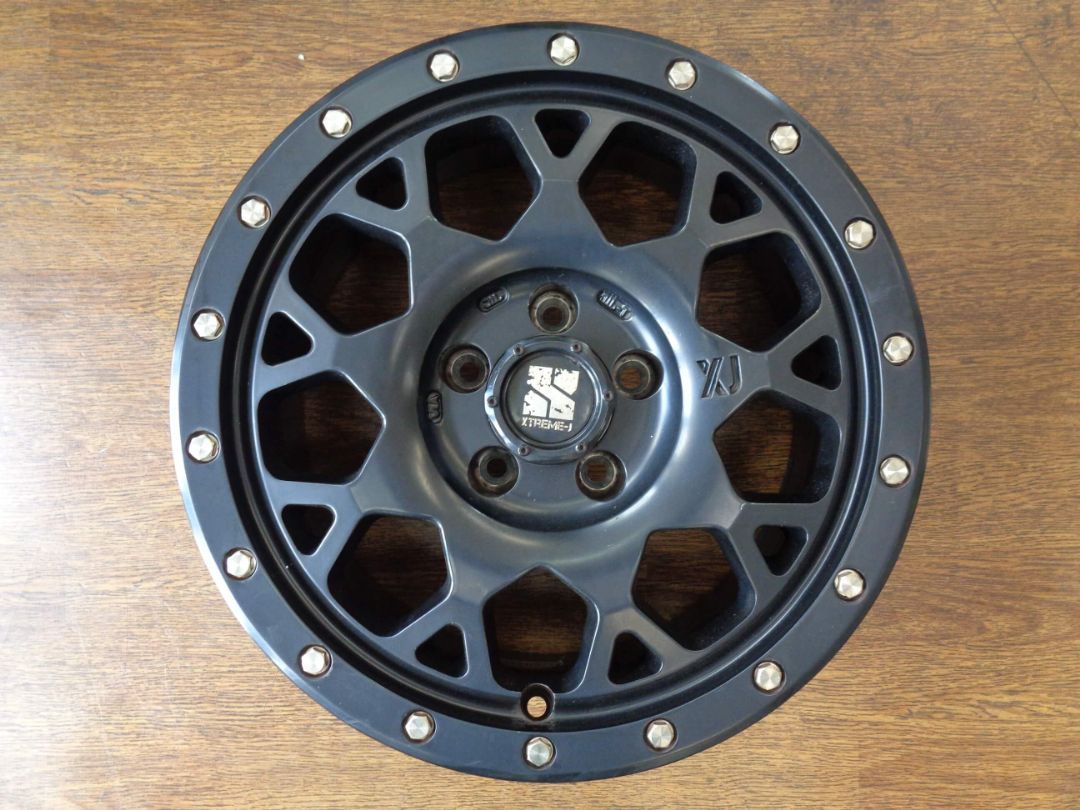 6.5J-16インチ 5H110 +35 MLJ エクストリームJ XJ04 中古 アルミ ホイール 4本 レネゲードなどに