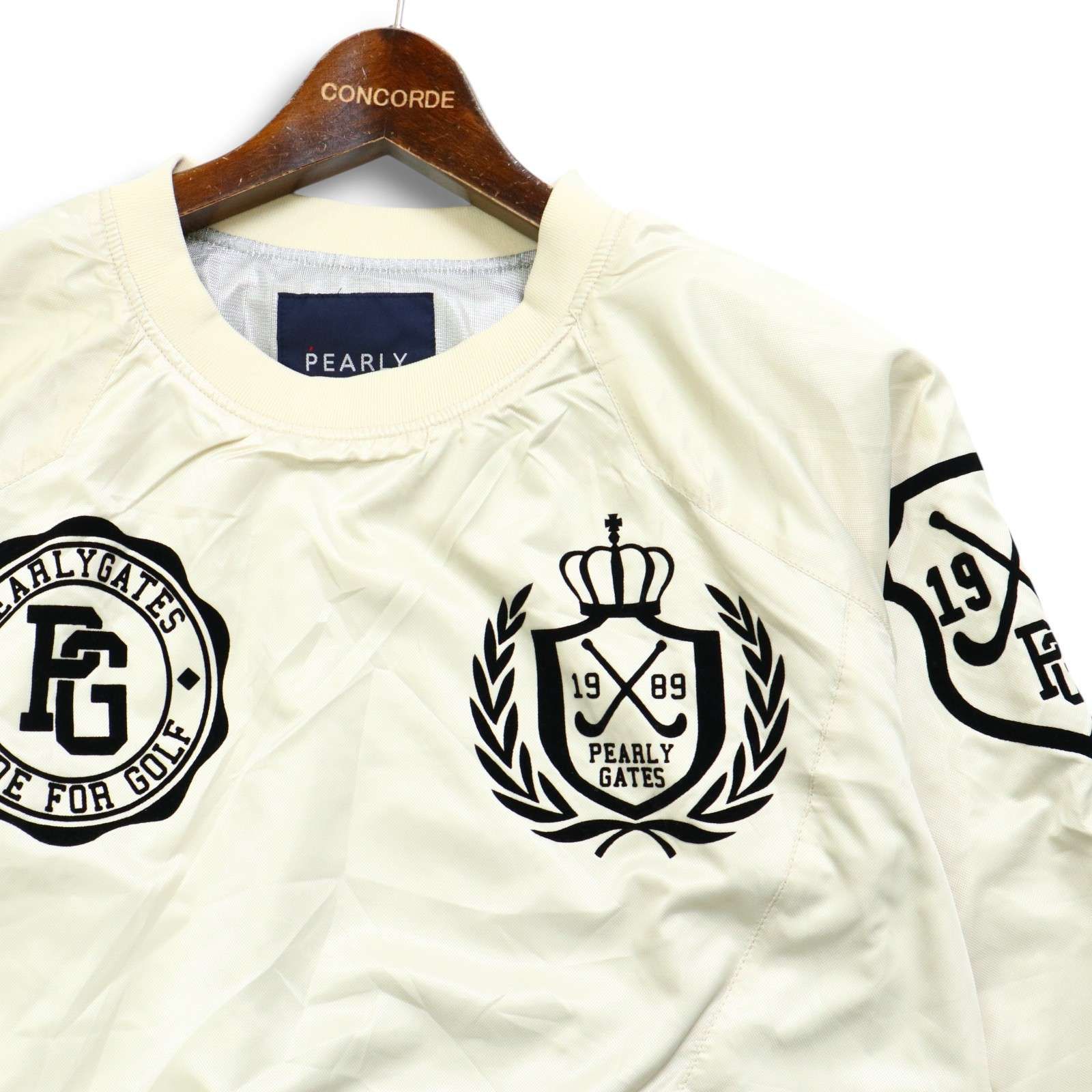 PEARLY GATES パーリーゲイツ ゴルフ 通年 裏地付き ロゴ マイクロチェック ウインドブレーカー トレーナー Sz.4 メンズ