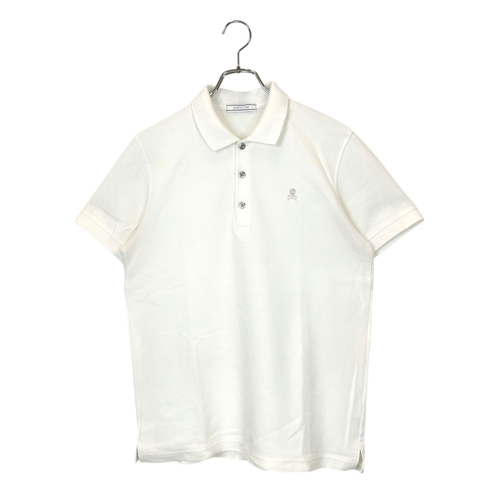 MARK&LONA マークアンドロナ　ポロシャツ　メンズ　50 XL ゴルフ　白 MARK&LONA マークアンドロナ 半袖ポロシャツ ホワイト系 M