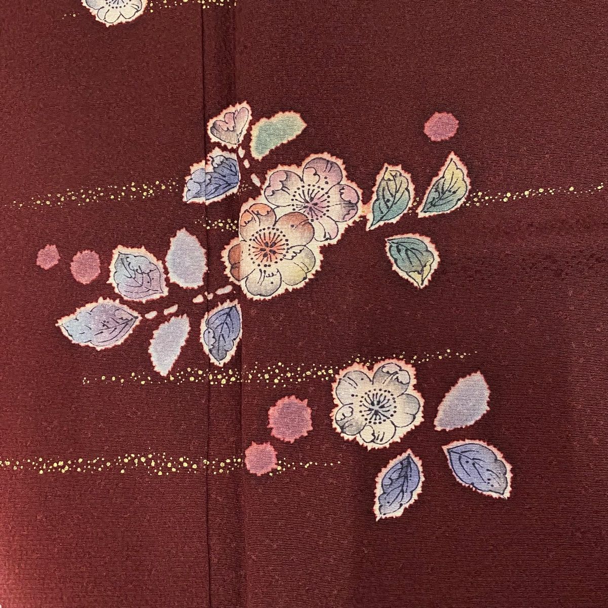 み*ぎ様 振袖 辻ヶ花 銀通し 赤 中古 赤地振袖 辻が花が