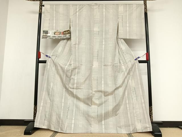 平和屋着物○都喜ヱ門 本場大島紬 白大島 カタス7マルキ 藤白泥