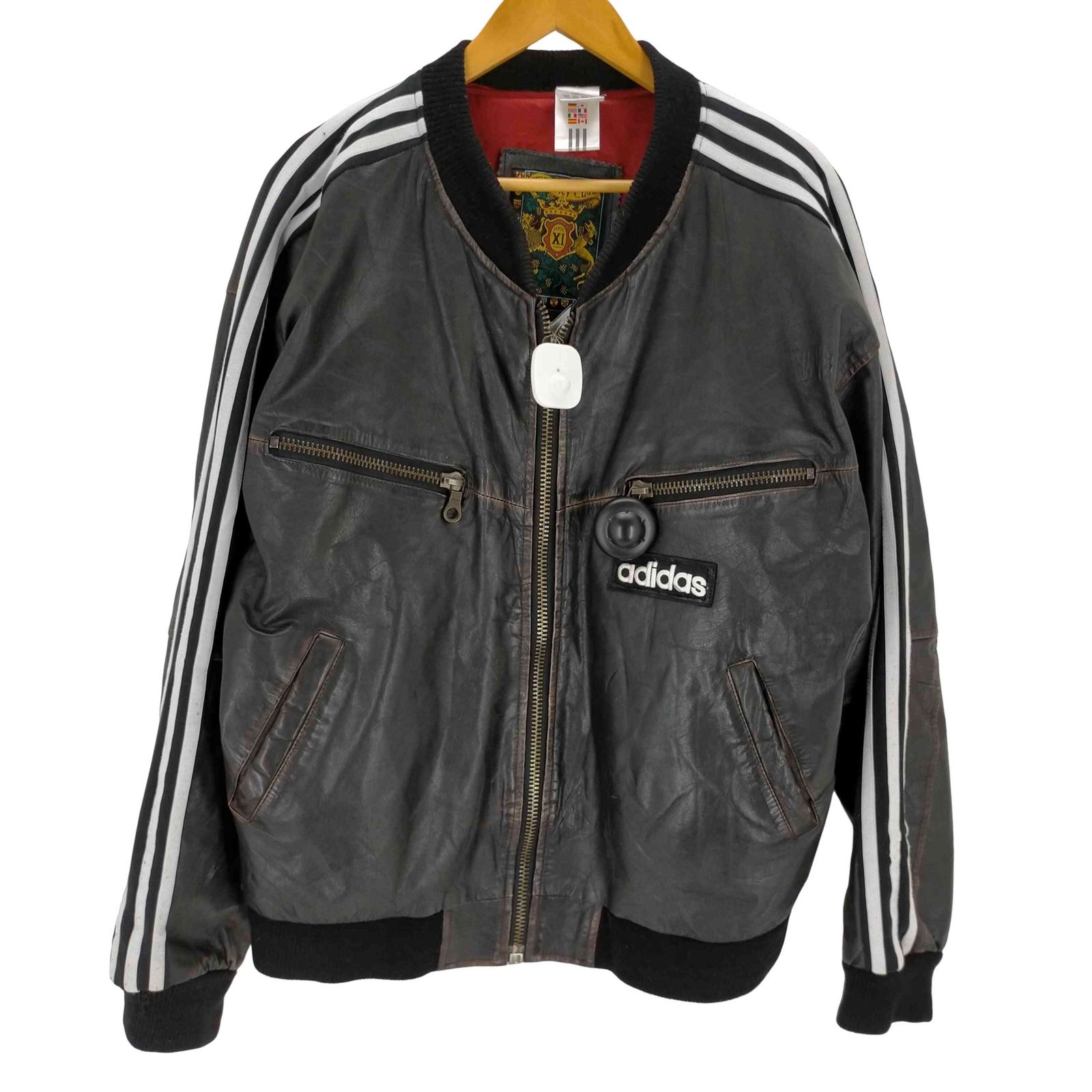 ユーズドフルギ USED古着 ADIDAS AYNE リメイク レザー トラック