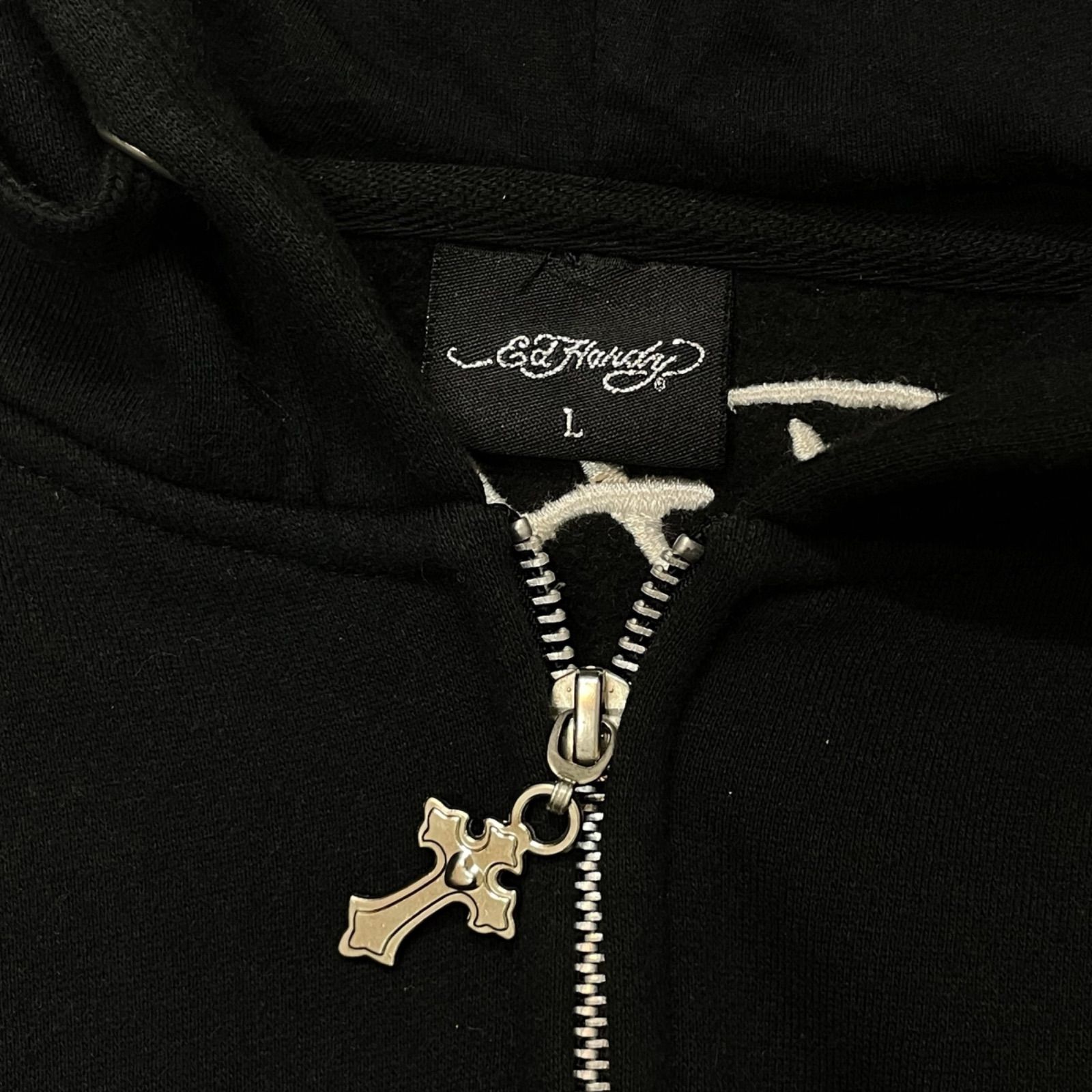Ed hardy エドハーディ emo skull Parker スカルプリント ジップ