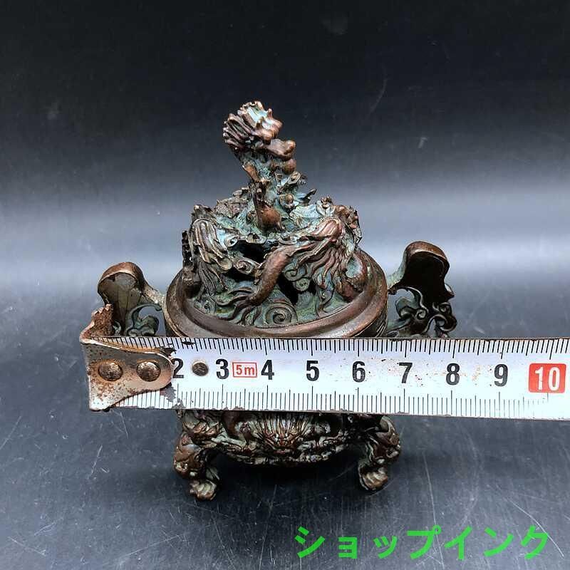 香炉  九龍     工芸品  美術品 置物 香炉 九龍香炉 香具 銅製品 置物 - メルカリ