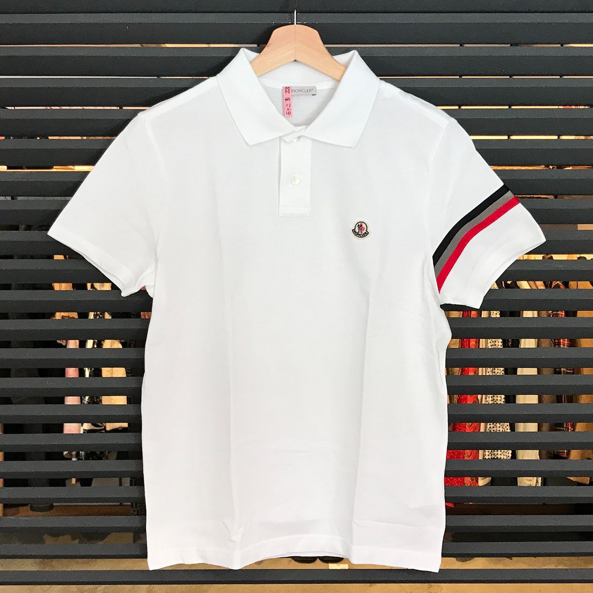 MONCLER モンクレール ホワイト ポロシャツ 美品 - MONCLER 