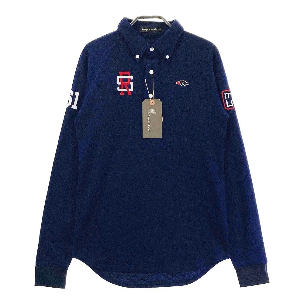 ROUGH&SWELL ラフアンドスウェル 長袖ポロシャツ ボタンダウン M