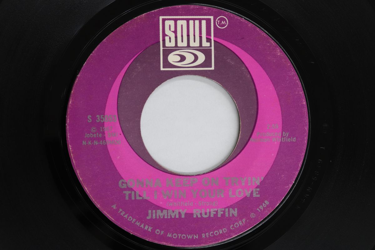 米7” Jimmy Ruffin Gonna Keep On Tryin Till I Win Your Love