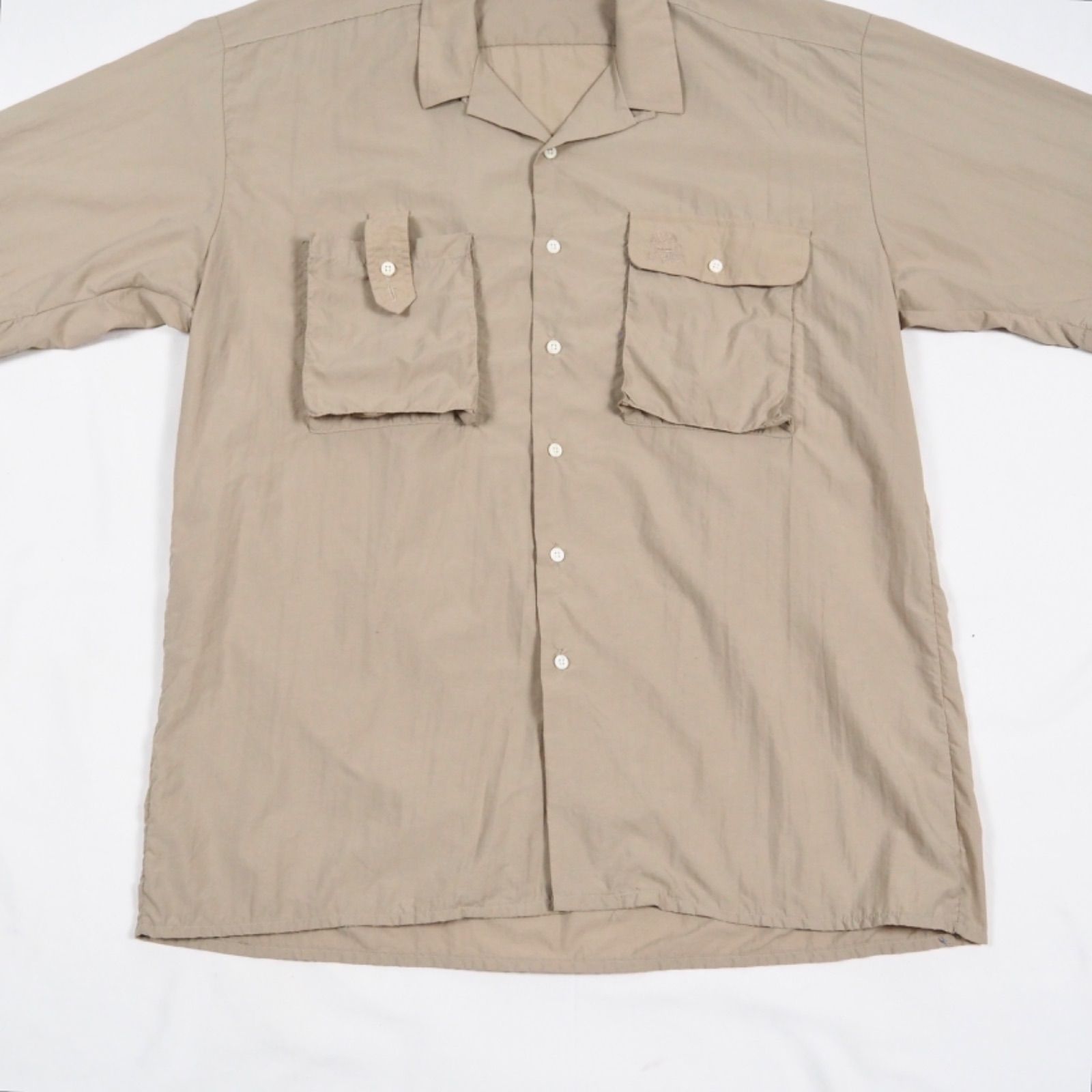 80s90s Orvis フィッシング 半袖シャツ L ベージュ ビンテージ 