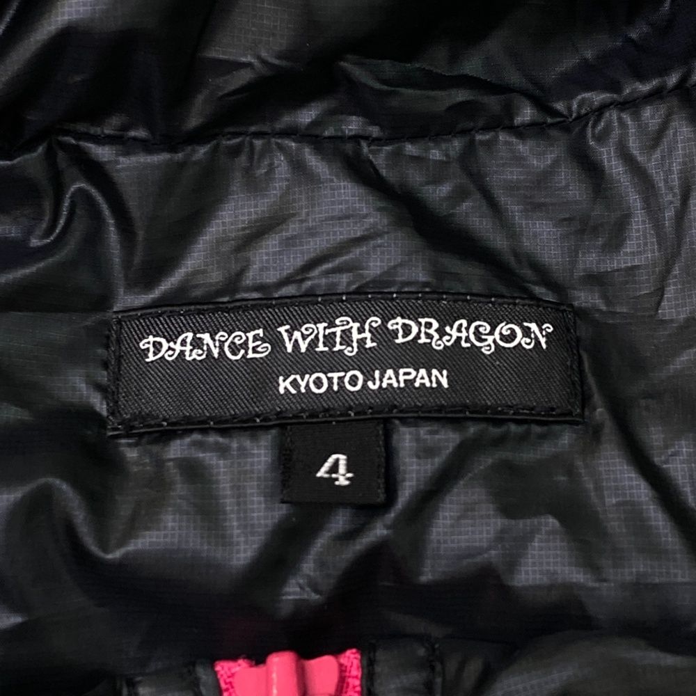 サイズ 4 DANCE WITH DRAGON ダンスウィズドラゴン 2WAY ハーフジップ ダウンブルゾン ブラック系 240101514505 ゴルフウェア メンズ ストスト WHITEMONARCHHOTEL_COM