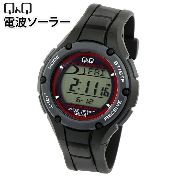 CITIZEN Q&Q q&q ソーラー電波時計 MHS6-300 電波 ソーラー デジタル 