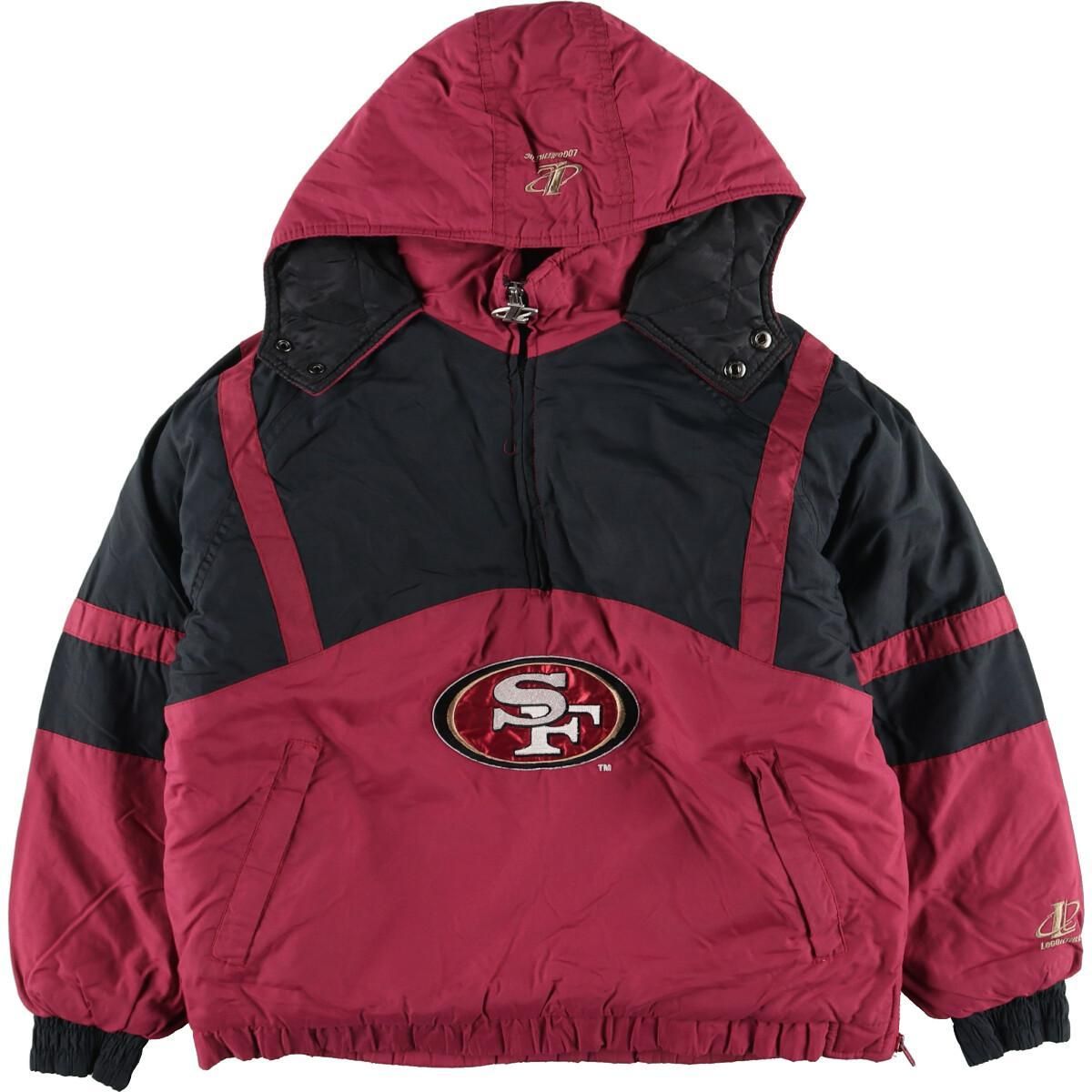 90s STARTER 中綿ジャケット ハーフジップ NFL レッドスキンズ