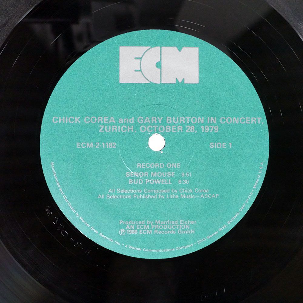 米 US盤 GARY BURTON/IN CONCERT, ZRICH, OCTOBER 28, 1979/ECM