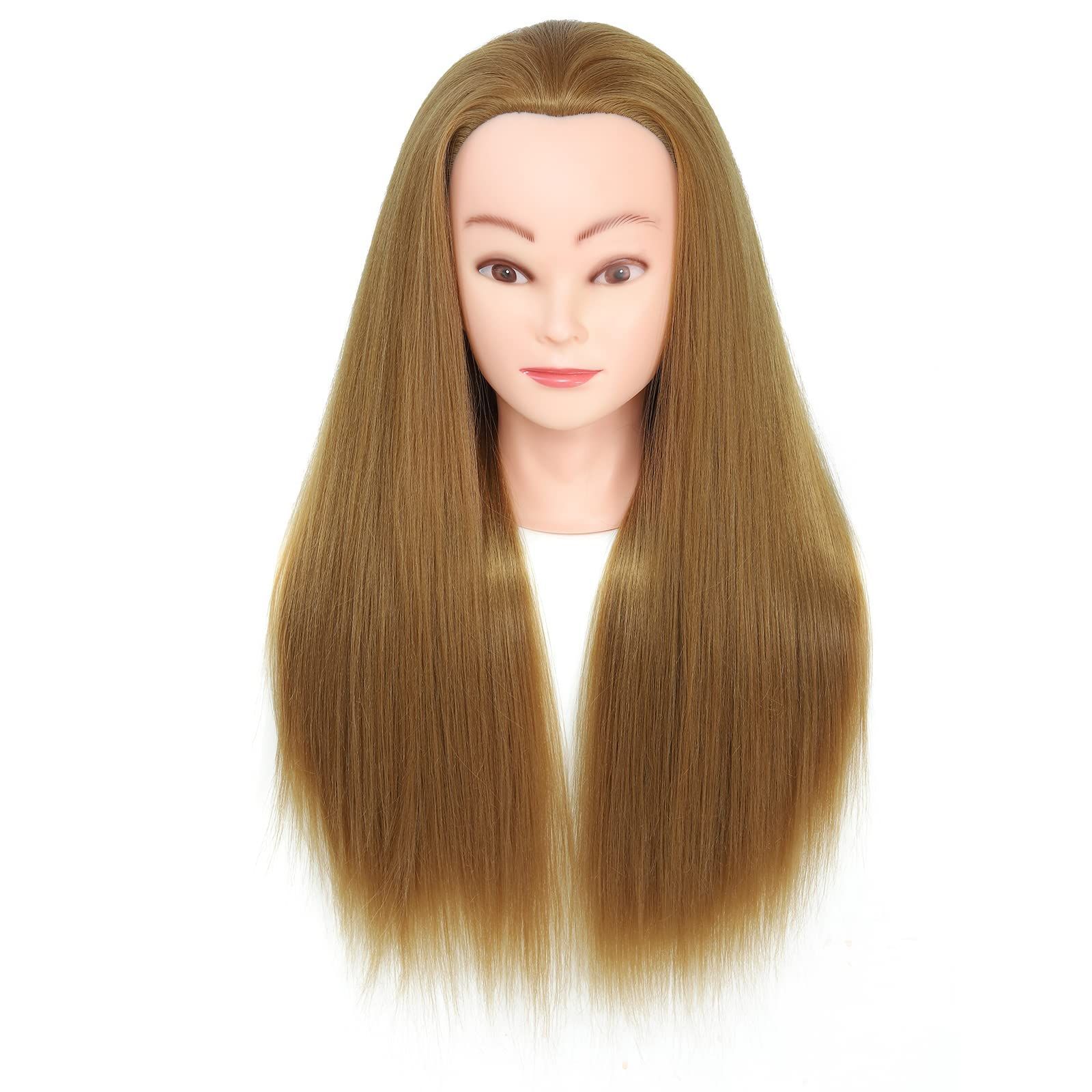 Sha 練習用 編み込み練習用 ウィッグマネキンヘッド ヘアアクセサリーセット Ba 美容室サロン 100%合成髪 YK-27