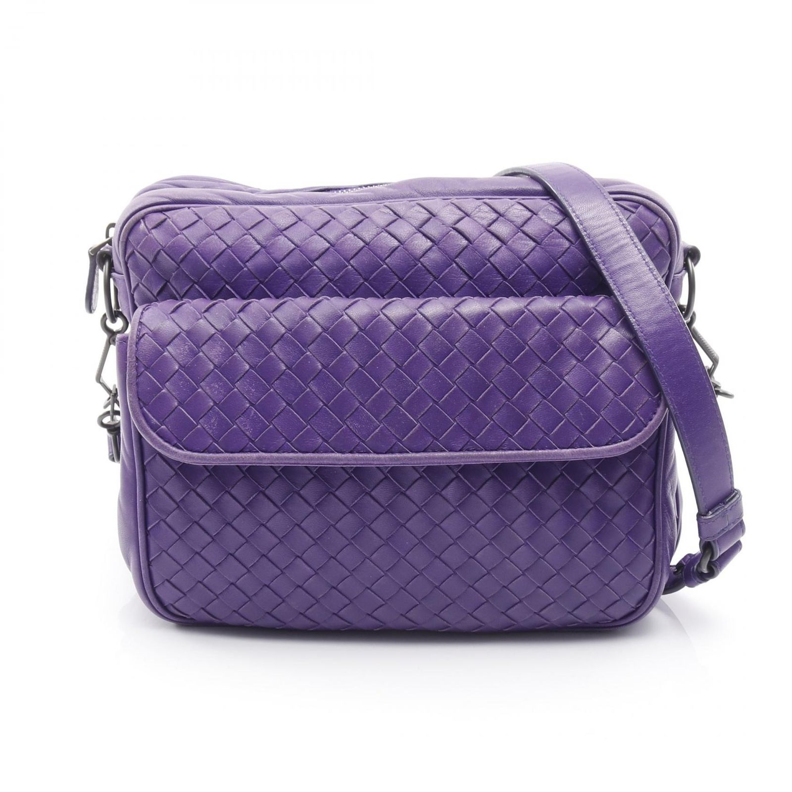 BOTTEGA VENETA ボッテガ イントレ ワンショルダー パープル 希少】ボッテガヴェネタ ワンショルダー イントレチャート