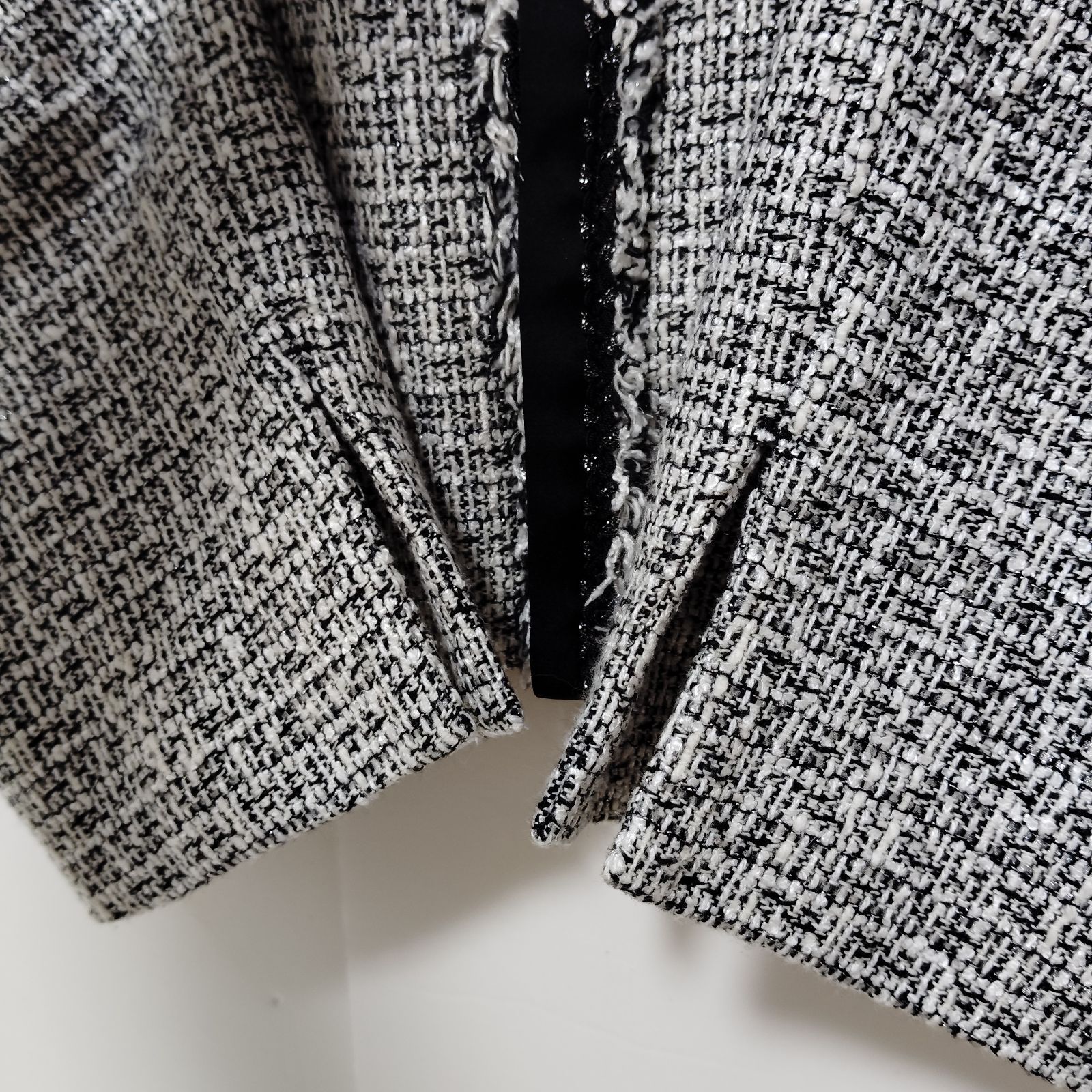 アンタイトル ノーカラーツイードジャケット 大きいサイズ UNTITLED