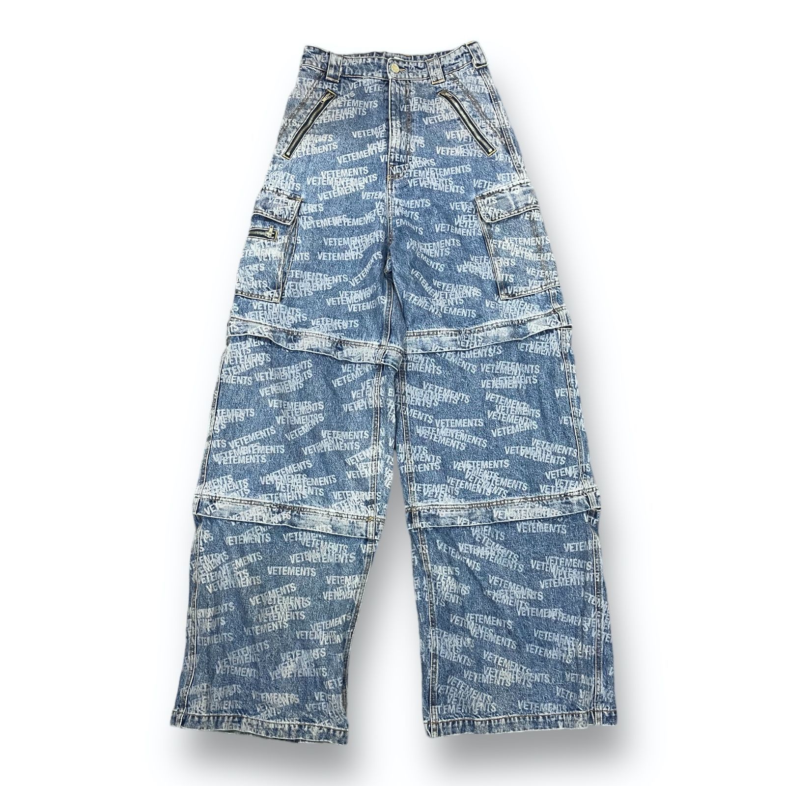 Vetements Blue Big Shape Transformer Jeans