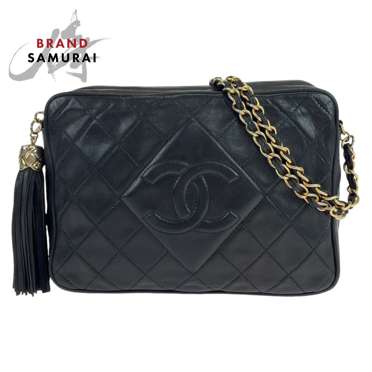 美品 CHANEL シャネル ヴィンテージ マトラッセ フリンジ ココマーク 