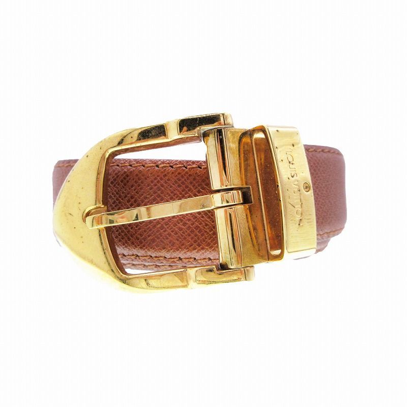 ルイヴィトン Louis Vuitton レザー ベルト タイガ キャンバス サン  