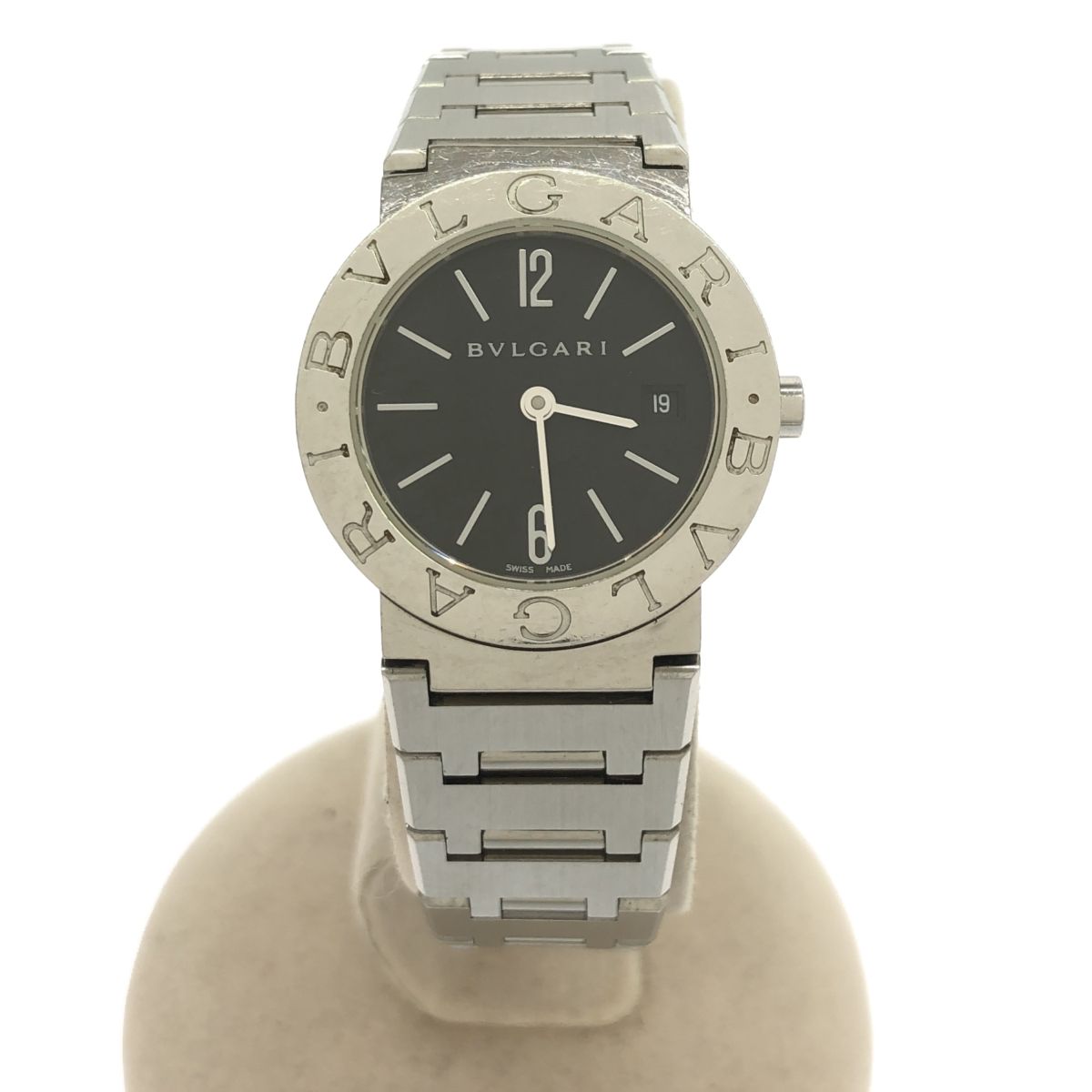 R76/10電池交換済【美品】BVLGARI ブルガリBB26SS黒文字盤稼働品 R76/10電池交換済【美品】BVLGARI ブルガリBB26SS黒文字盤稼働品