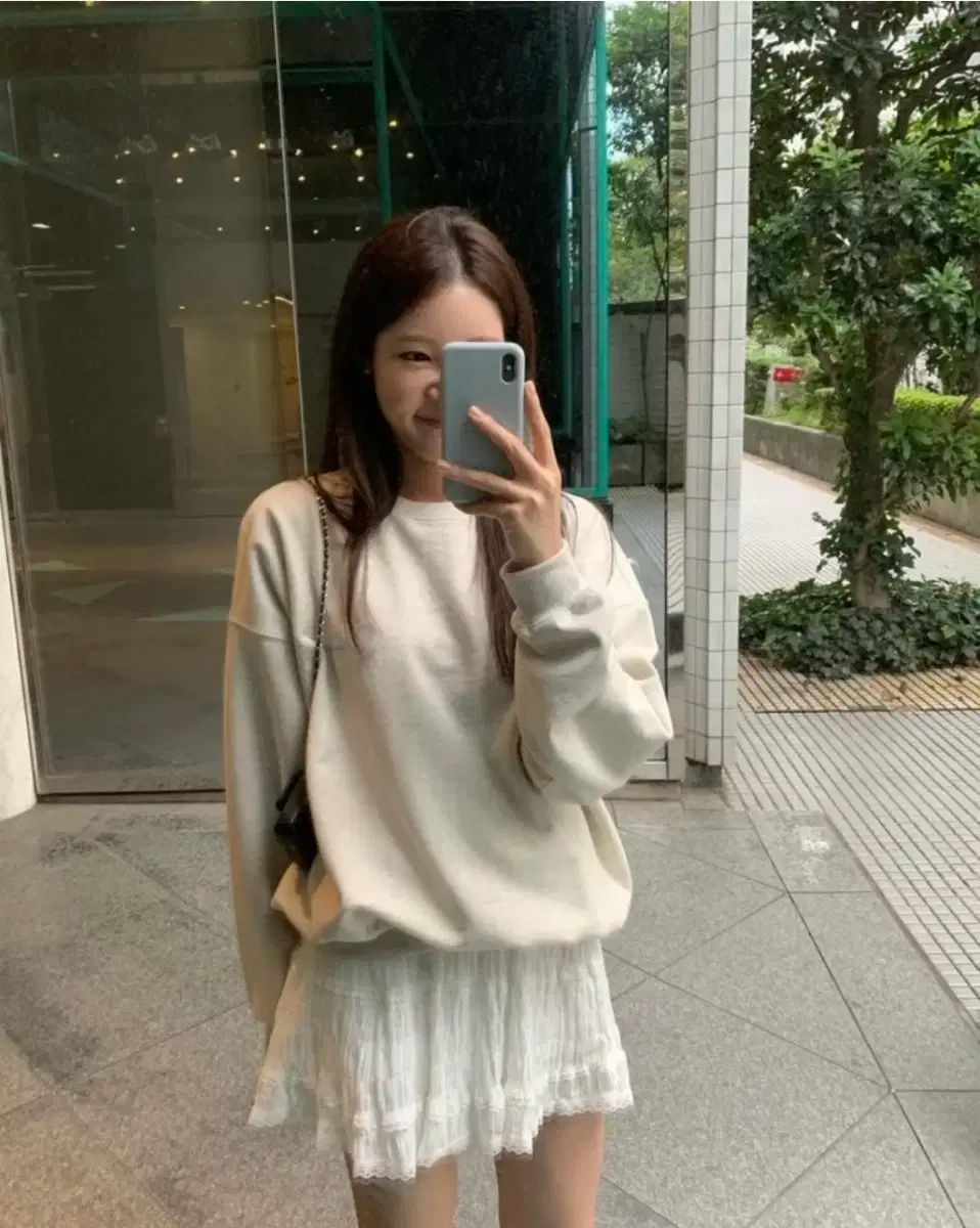 lazyshop リボンスウェットシャツ