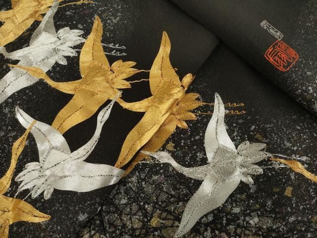 平和屋着物○国際的伝統工芸作家 十二代・藤林徳扇 苑寿 黒留袖