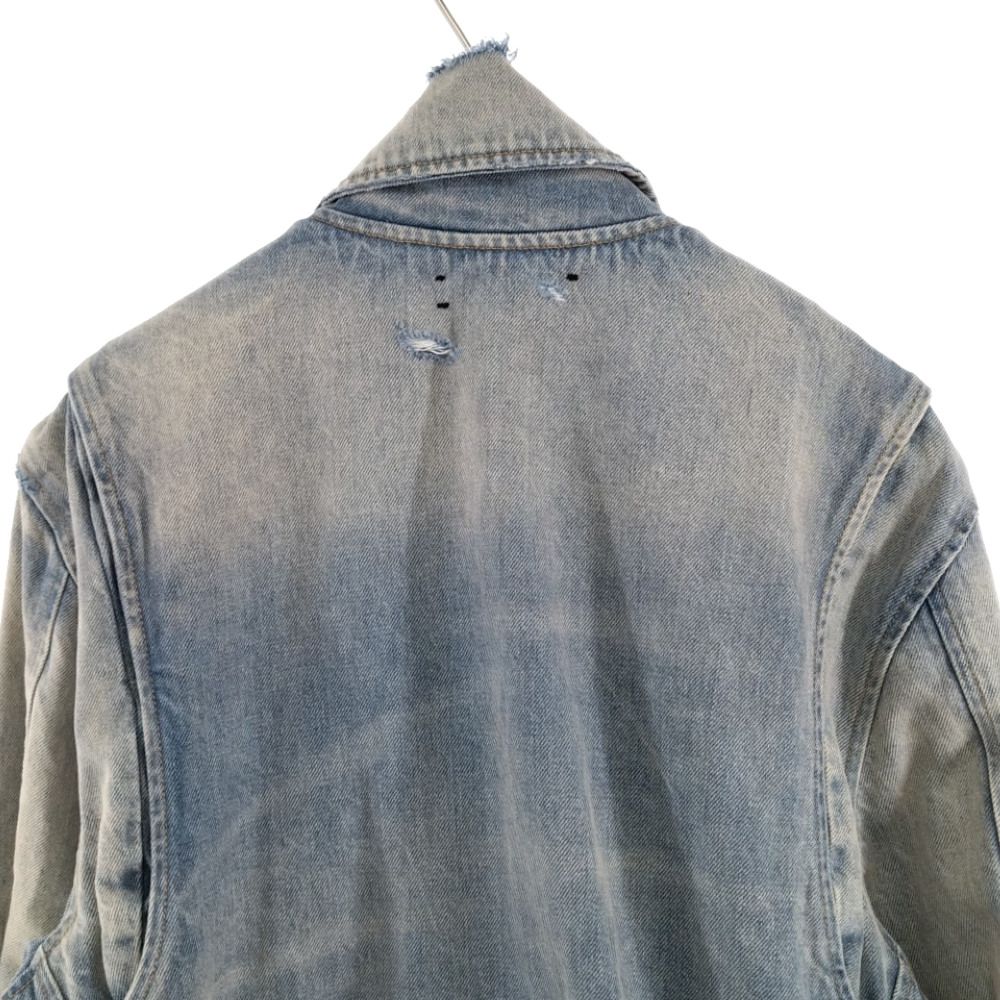 AMIRI (アミリ) Damage Denim Riders Jacket ダメージ加工 デニム ...