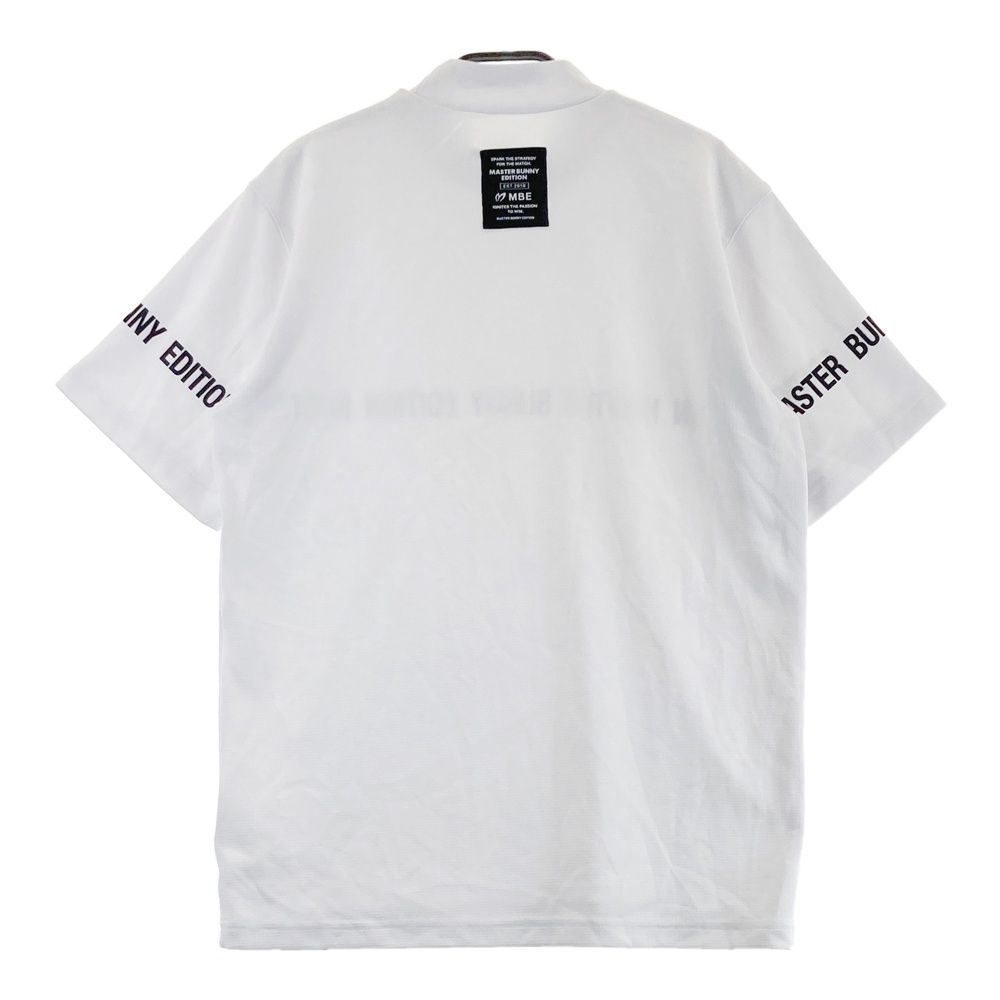 サイズ：4 MASTER BUNNY EDITION マスターバニーエディション 2025年モデル ハイネック 半袖Tシャツ  ホワイト系 [240101479819] ゴルフウェア メンズ ストスト サイズ：4 MASTER BUNNY EDITION マスターバニーエディション