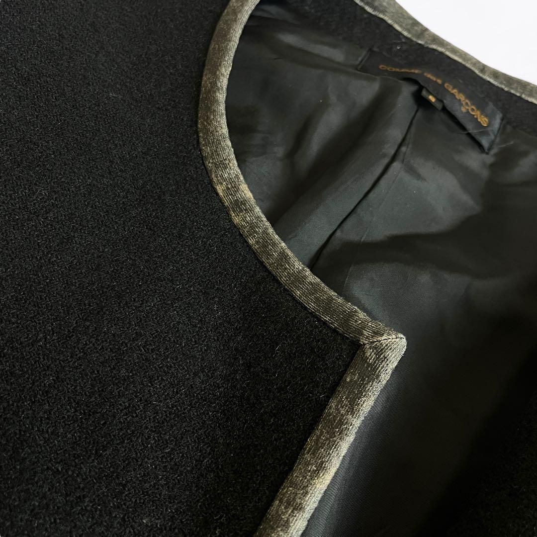 80s】COMME des GARCONS ノーカラー ジャケット ブラック - メルカリ