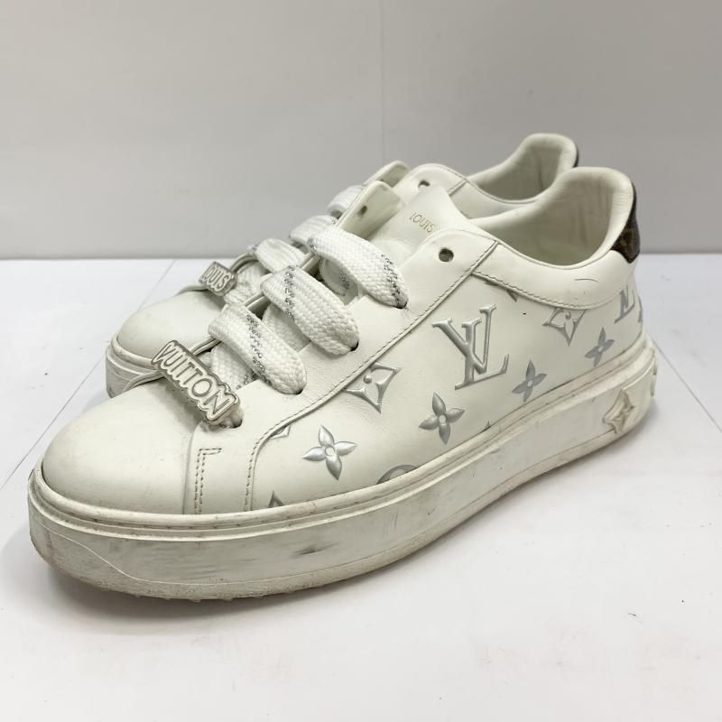 中古】LOUIS VUITTON タイムアウトライン モノグラム レザースニーカー