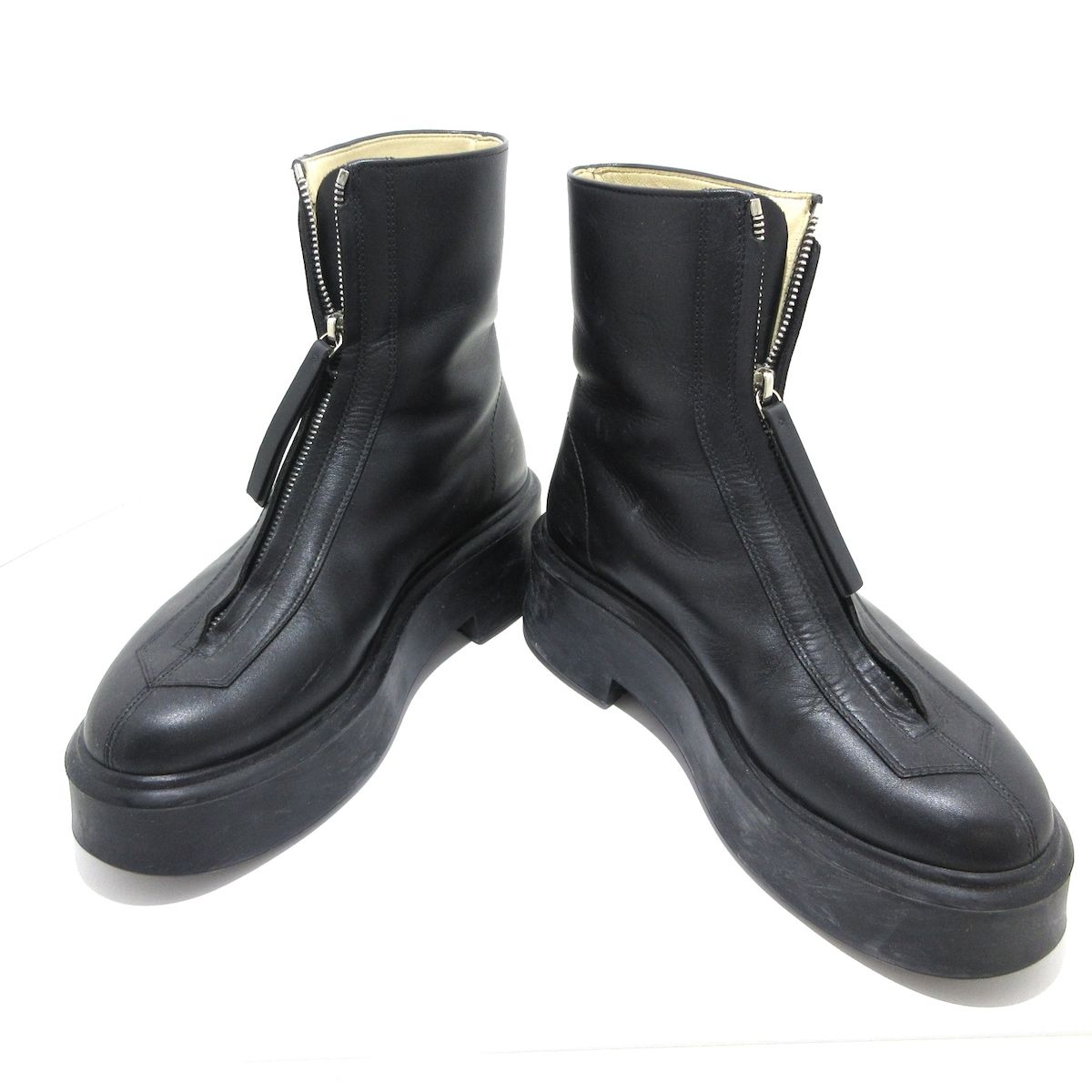 THE ROW ザロウ ショートブーツ 36 1|2 レディース - 黒 レザー