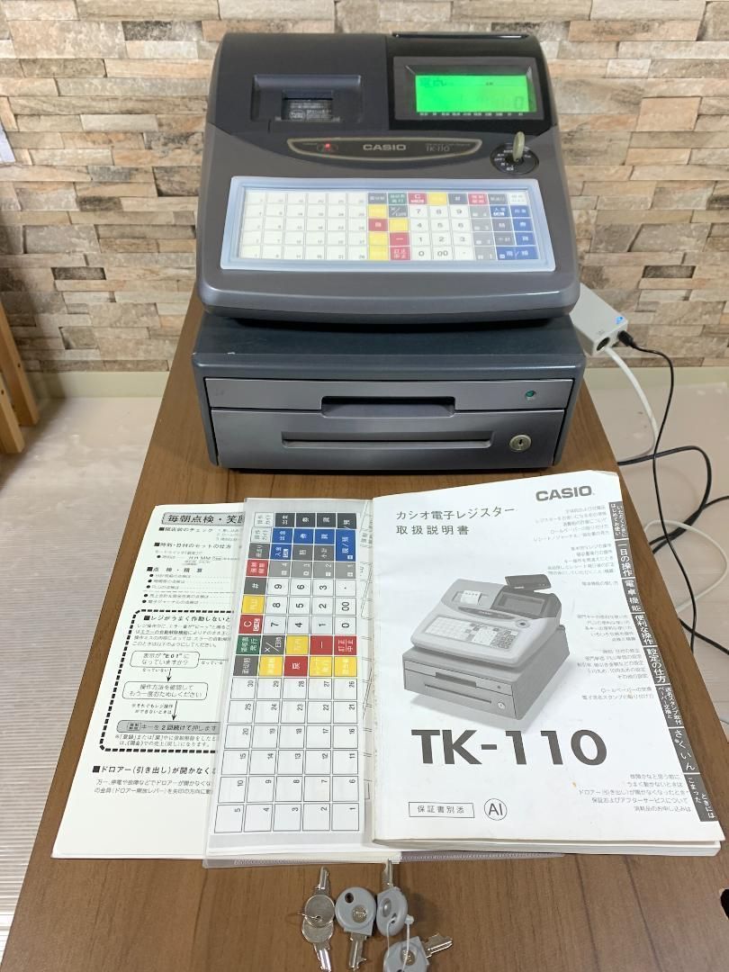 ショッピング公式 CASIO 電子 レジスター TK-110 レジ 会計 カシオ