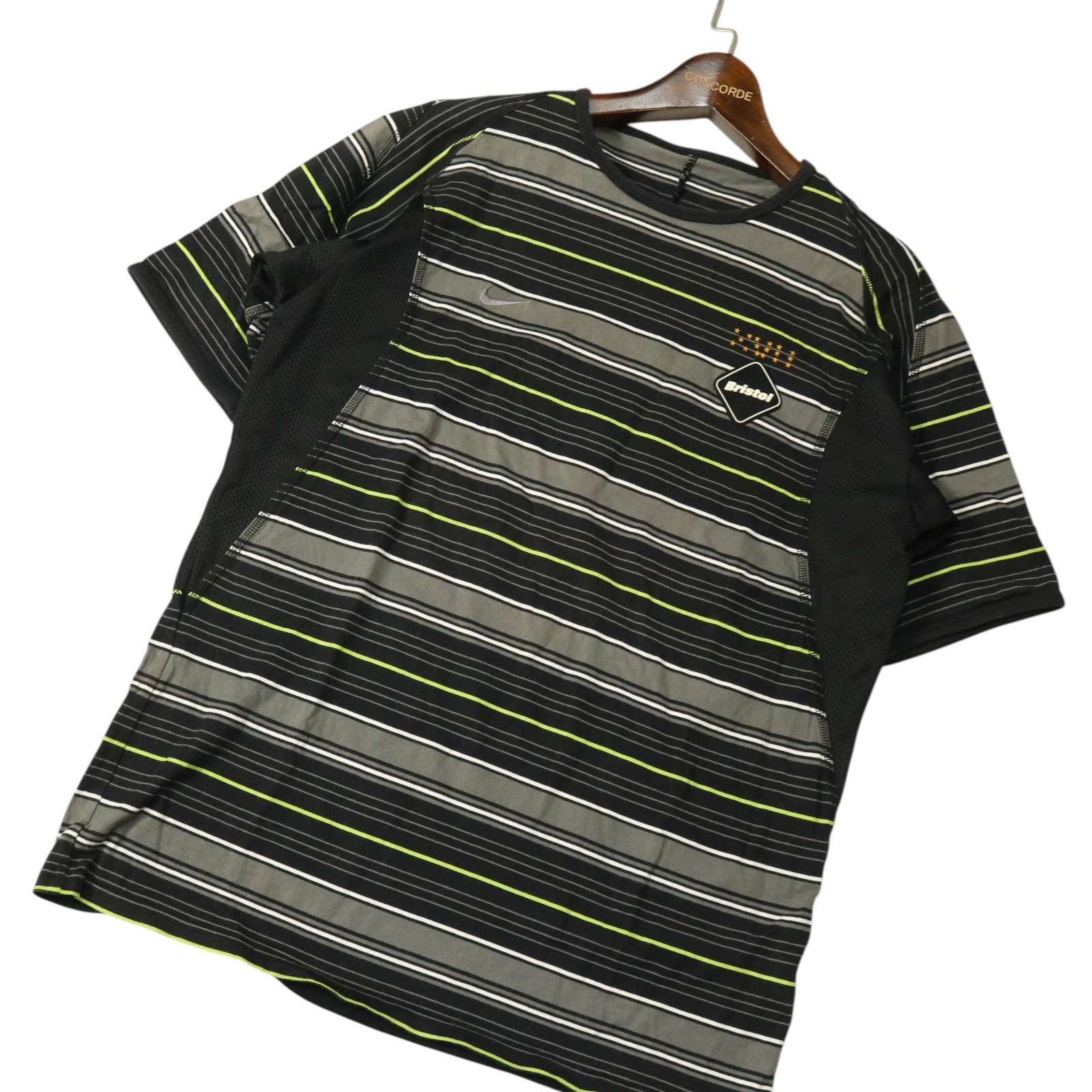 ナイキ エフシーアールビー F.C.R.B Bristol 迷彩 Tシャツ XL NIKE×F C Real Bristol カモフラ迷彩柄ロゴ入り 半袖Tシャツ