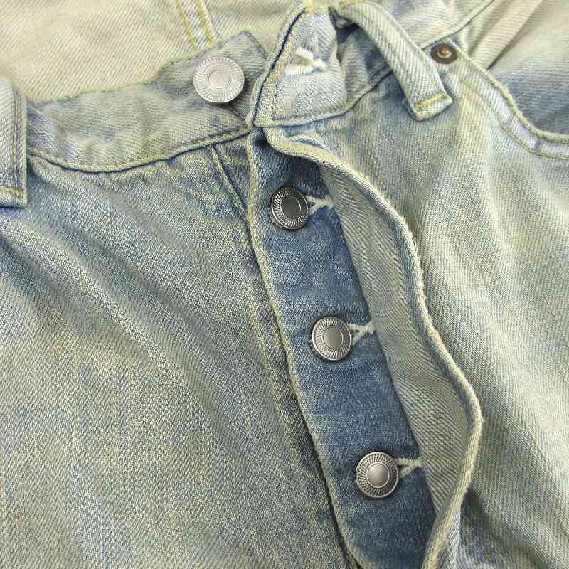 アプレッセ A.PRESSE Washed Denim Wide Pants デニムパンツ ジーンズ 