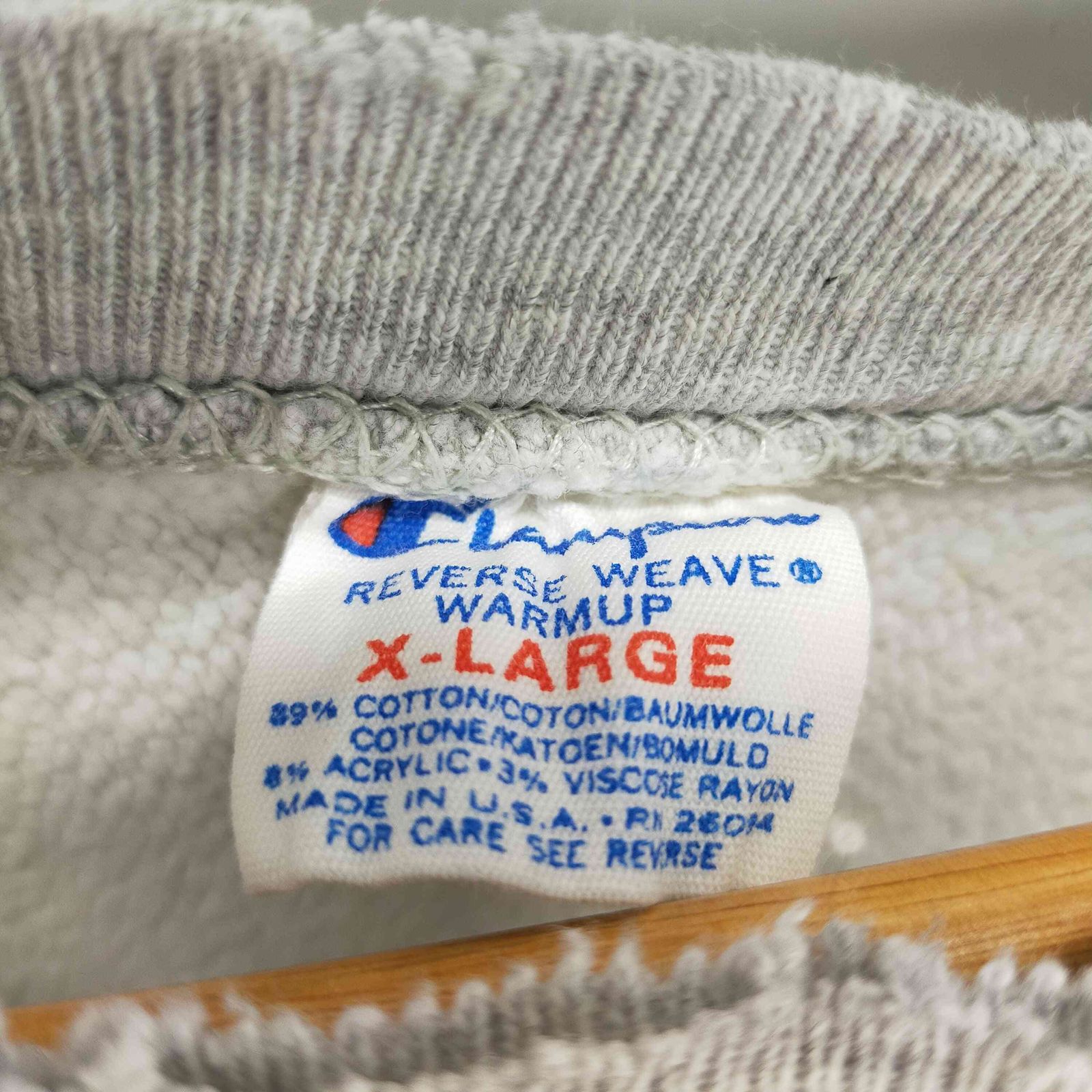 チャンピオン Champion 80s USA製 トリコタグ REVERSE WEAVE 2段ラバープリント カレッジ メンズ import：XL -  メルカリ