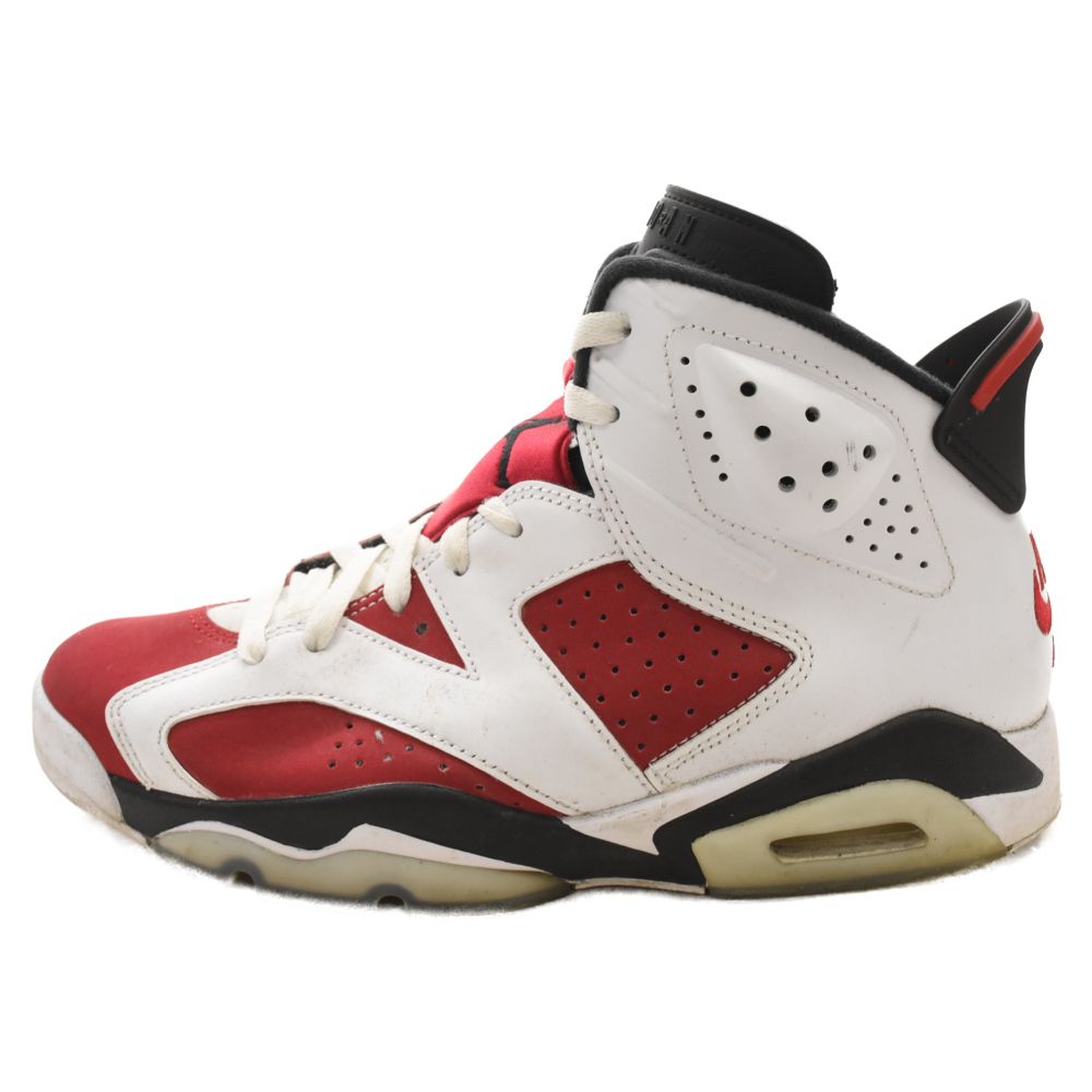 NIKE (ナイキ) AIR JORDAN 6 RETRO CARMINE エアジョーダン6 カーマイン ハイカットスニーカー US8.5/26.5cm ホワイト/レッド CT8529-106