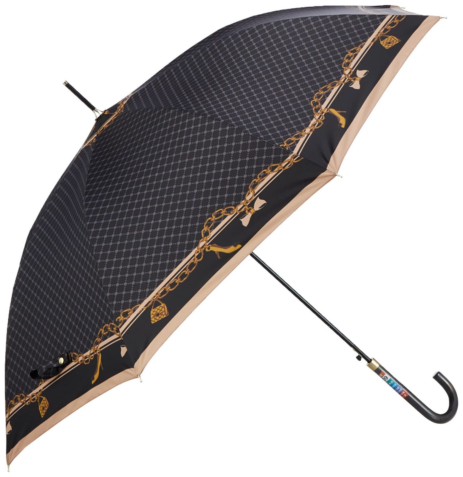 【新着商品】スカーフ風柄 レディース 60㎝ 雨晴兼用】 UV 【遮光 雨傘 ジャンプ式長傘 ［スイートジャスミン］ MOONBAT(ムーンバット)