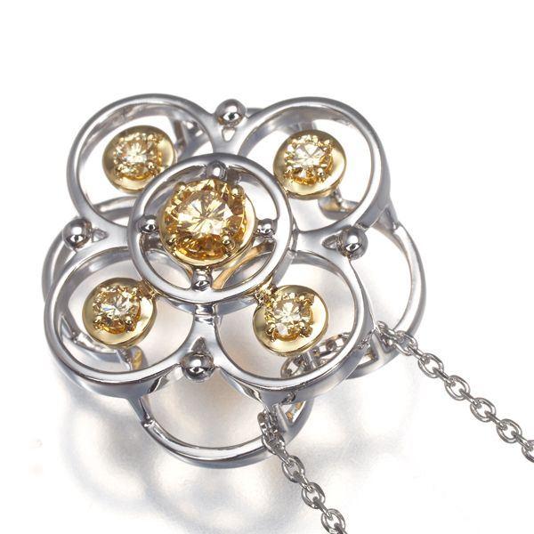 TASAKI タサキ ネックレス イエローダイヤ ダイヤモンド 0.15ct/0.13ct  